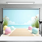 Aperturee - Aperturee Summer Boardwalk Fresh Beach Sky Holiday Backdrop