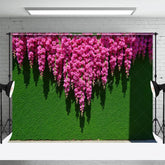 Aperturee - Aperturee Summer Floral Fuschia Greenery Wall Wedding Backdrop