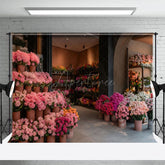Aperturee - Aperturee Summer Indoor Romantic Flower Shop Wedding Backdrop