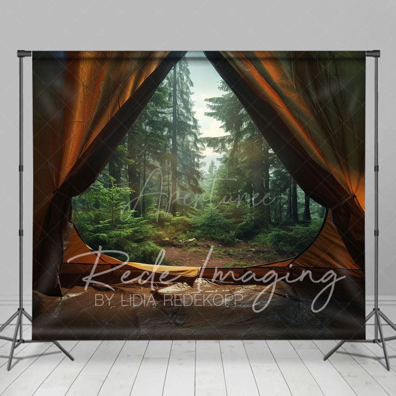 Aperturee - Aperturee Summer Natural Forest Scenery Tent Photo Backdrop
