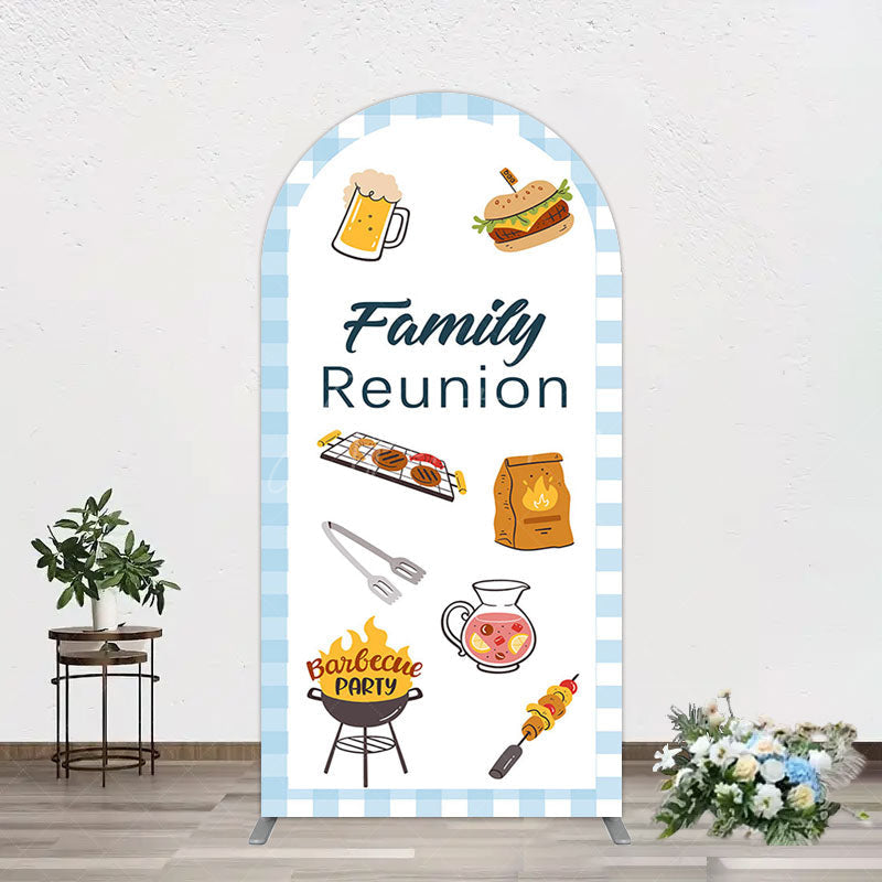Aperturee - Aperturee Summer Picnic Barbecue Family Reunion Arch Backdrop