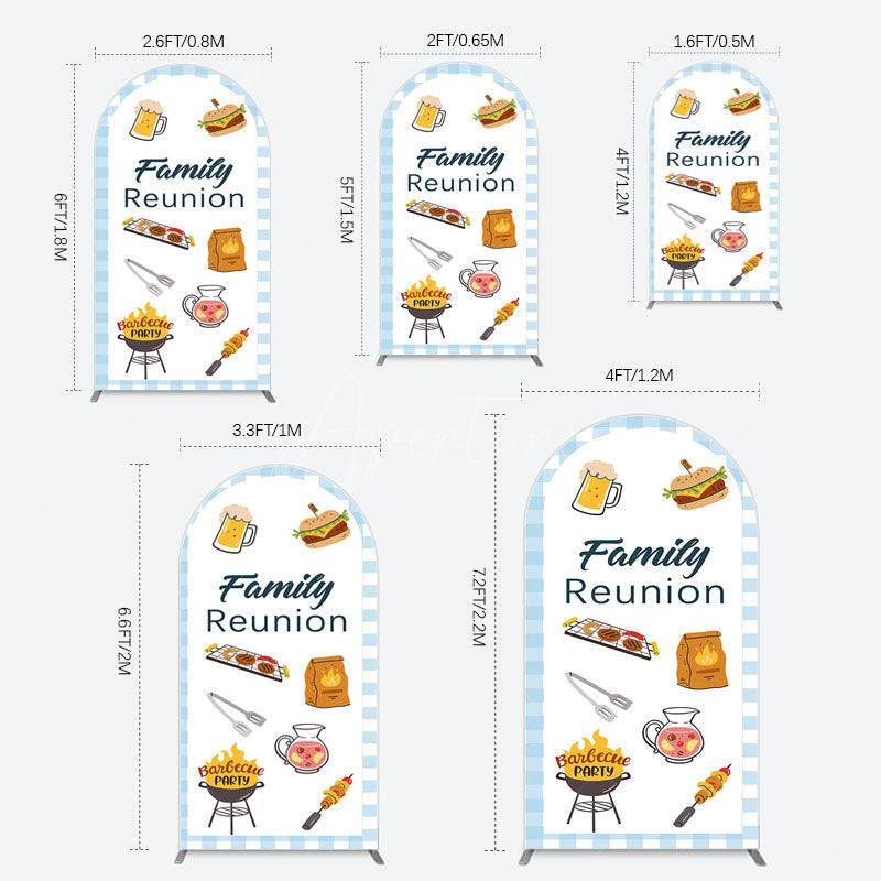 Aperturee - Aperturee Summer Picnic Barbecue Family Reunion Arch Backdrop