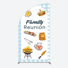 Aperturee - Aperturee Summer Picnic Barbecue Family Reunion Half Moon Arch Backdrop