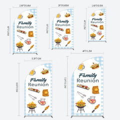 Aperturee - Aperturee Summer Picnic Barbecue Family Reunion Half Moon Arch Backdrop