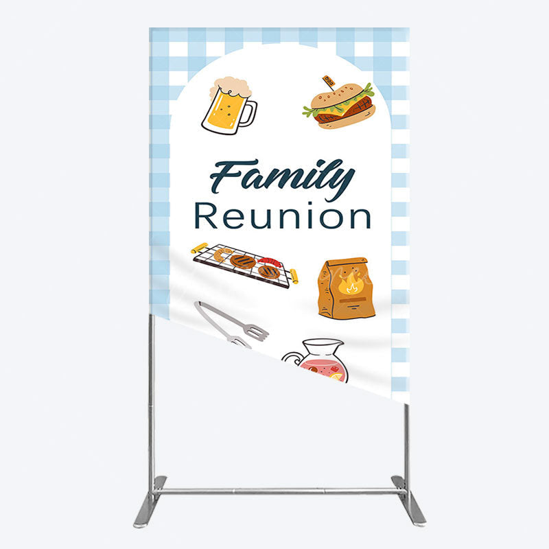 Aperturee - Aperturee Summer Picnic Barbecue Family Reunion Rectangle Backdrop