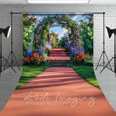 Aperturee - Aperturee Summer Plant Floral Arch Wedding Sweep Photo Backdrop