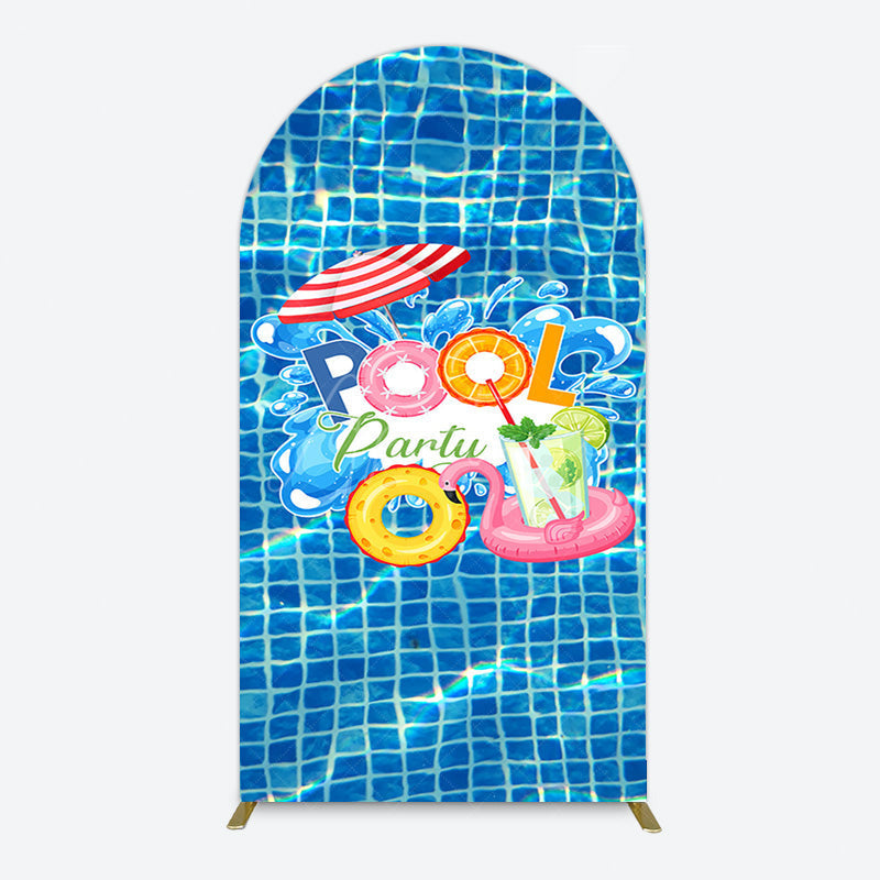Aperturee - Aperturee Summer Splashing Swimming Pool Party Arch Backdrop