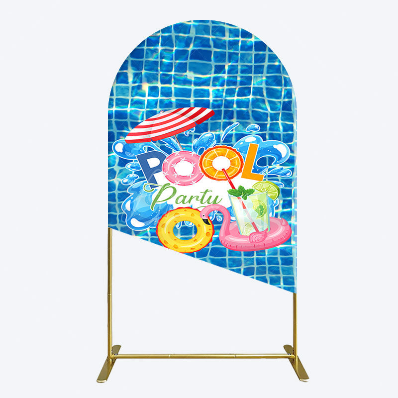 Aperturee - Aperturee Summer Splashing Swimming Pool Party Arch Backdrop