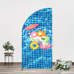 Aperturee - Aperturee Summer Splashing Swimming Pool Party Half Moon Arch Backdrop