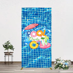 Aperturee - Aperturee Summer Splashing Swimming Pool Party Rectangle Backdrop