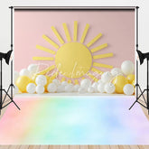 Aperturee - Aperturee Summer Sun Balloons Rainbow Floor Combo Set Backdrop