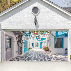 Aperturee - Aperturee Summer Sunshine Leisure Town Garage Door Banner