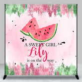 Aperturee - Aperturee Summer Sweet Watermelon Custom Baby Shower Backdrop