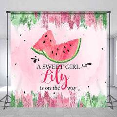 Aperturee - Aperturee Summer Sweet Watermelon Custom Baby Shower Backdrop