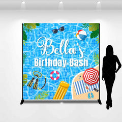 Aperturee - Aperturee Summer Swimming Pool Cool Custom Birthday Backdrop
