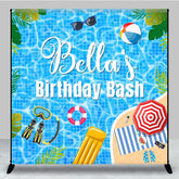 Aperturee - Aperturee Summer Swimming Pool Cool Custom Birthday Backdrop