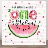 Aperturee - Aperturee Summer Watermelon Fabric Backdrop Cover for Birthday