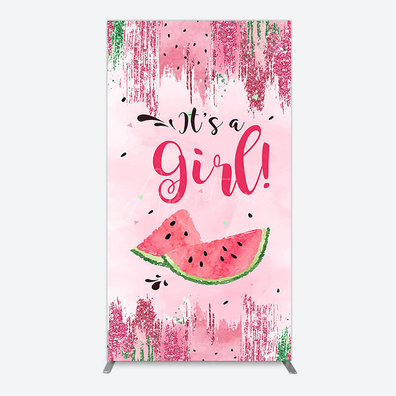 Aperturee - Aperturee Summer Watermelon Sweet Baby Shower Rectangle Backdrop
