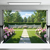 Aperturee - Aperturee Sunlight Clean Cut Floral Garden Summer Photo Backdrop