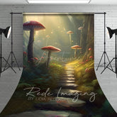 Aperturee - Aperturee Sunlight Mystical Mushroom Forest Sweep Backdrop