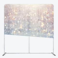 Aperturee - Aperturee Sunlight Snowy Winter Forest Square Tension Backdrop