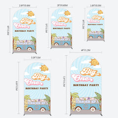 Aperturee - Aperturee Sunny Day Sky Big One Happy Birthday Arch Backdrop