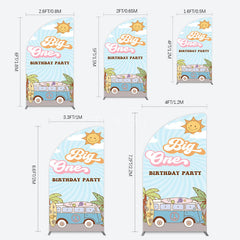 Aperturee - Aperturee Sunny Day Sky Big One Happy Birthday Half Moon Arch Backdrop