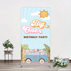 Aperturee - Aperturee Sunny Day Sky Big One Happy Birthday Rectangle Backdrop