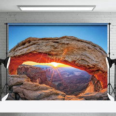 Aperturee - Aperturee Sunrise At Mountaintop Warm Sky Photography Backdrop