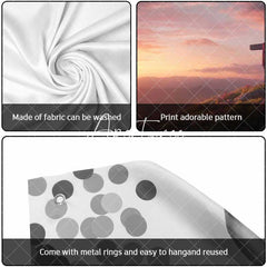 Aperturee - Aperturee Sunrise Sky Mountain Field Cross Garage Door Banner