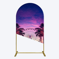 Aperturee - Aperturee Sunset Ferris Wheel Beach Babychella Arch Backdrop