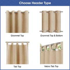 Aperturee - Aperturee Sunset Lake View Waterproof Printed Outdoor Curtains