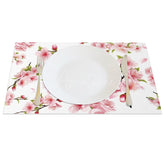 Aperturee - Aperturee Sweet Baby Pink Peach Blossom Set of 4 Placemats