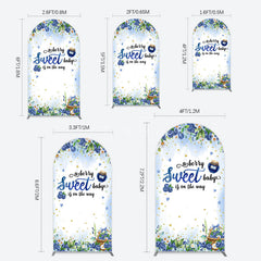 Aperturee - Aperturee Sweet Berry Floral Lovely Baby Shower Arch Backdrop