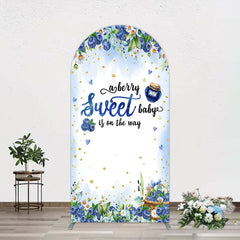 Aperturee - Aperturee Sweet Berry Floral Lovely Baby Shower Arch Backdrop