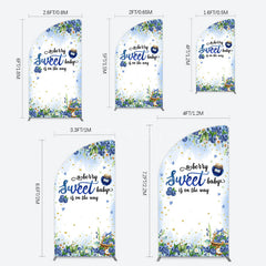 Aperturee - Aperturee Sweet Berry Floral Lovely Baby Shower Half Moon Arch Backdrop