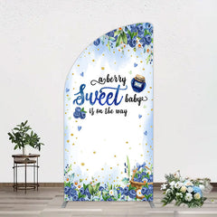 Aperturee - Aperturee Sweet Berry Floral Lovely Baby Shower Half Moon Arch Backdrop