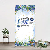 Aperturee - Aperturee Sweet Berry Floral Lovely Baby Shower Rectangle Backdrop