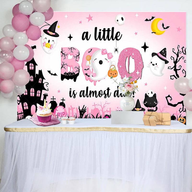 Aperturee - Aperturee Sweet Boos Lovely Halloween Baby Shower Backdrop