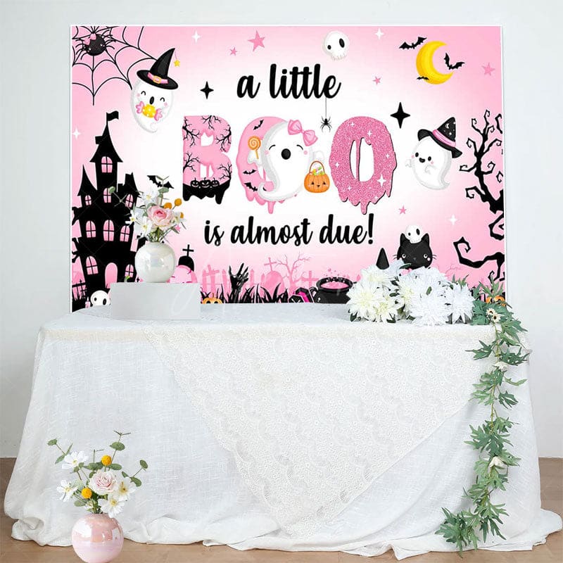 Aperturee - Aperturee Sweet Boos Lovely Halloween Baby Shower Backdrop