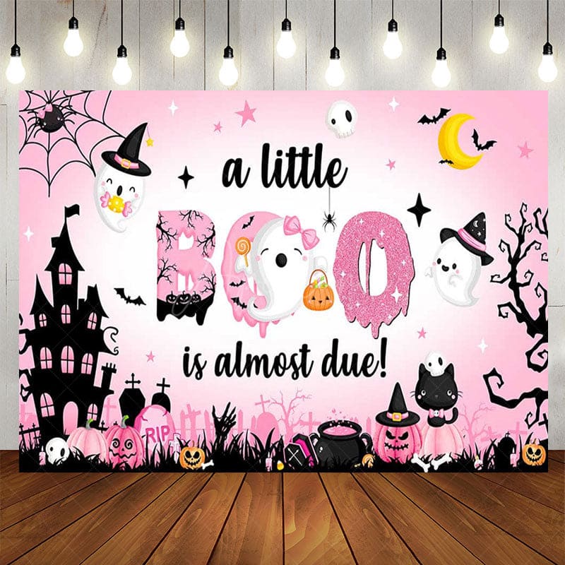 Aperturee - Aperturee Sweet Boos Lovely Halloween Baby Shower Backdrop