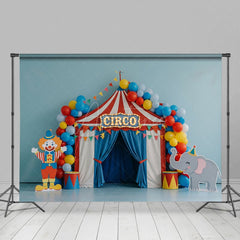 Aperturee - Aperturee Sweet Circus Balloons Birthday Cake Smash Backdrop