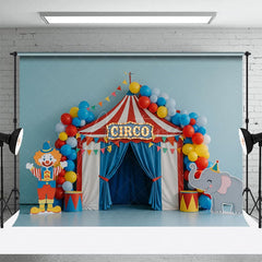 Aperturee - Aperturee Sweet Circus Balloons Birthday Cake Smash Backdrop
