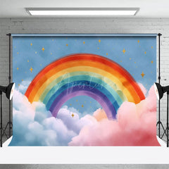Aperturee - Aperturee Sweet Color Cloud With Rainbow Cake Smash Backdrop