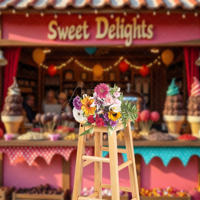Aperturee - Aperturee Sweet Delights Dessert Shop Photography Backdrop