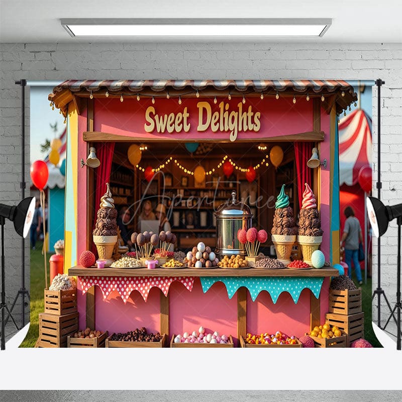 Aperturee - Aperturee Sweet Delights Dessert Shop Photography Backdrop