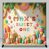 Aperturee - Aperturee Sweet Dessert Summer Shop Custom Birthday Backdrop
