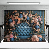 Aperturee - Aperturee Sweet Elegant And Floral Headboard Wedding Backdrop