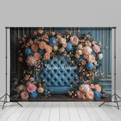 Aperturee - Aperturee Sweet Elegant And Floral Headboard Wedding Backdrop