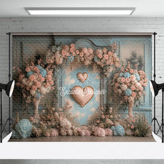 Aperturee - Aperturee Sweet Floral Arched Elegant Wall Wedding Backdrop